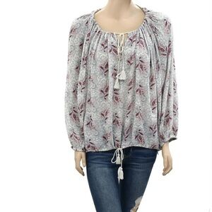 Denim & supply vintage loose fit balloon arm peasant floral top. L